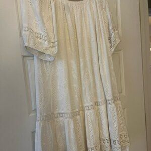 Eyelet and lace dress